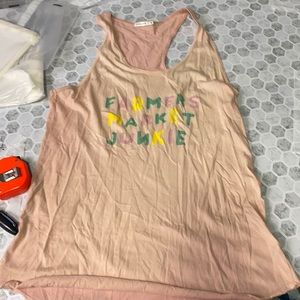 Comune Small Pink Racerback Tank Top Farmers Market Junkie